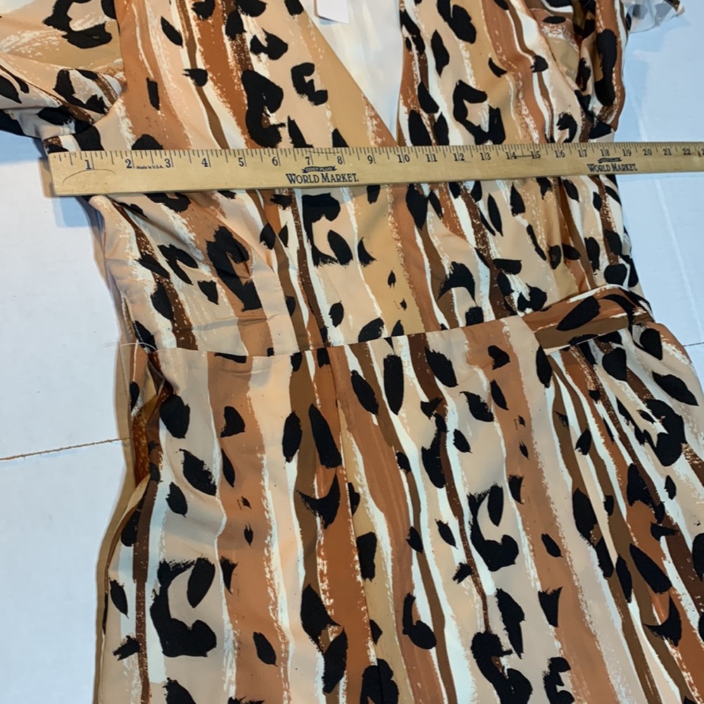 NWT Anthropologie Hutch Striped Leopard Midi Dress Women's Size Large - Picture 5 of 8